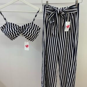 Vici Dolls twist top & tie pants set - NEVER WORN